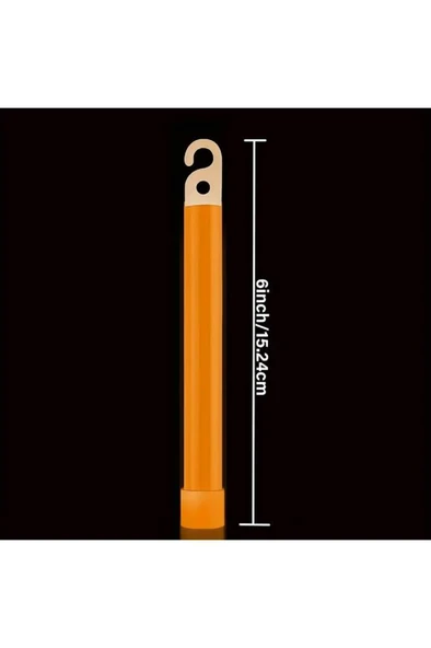 15 cm Turuncu Glow Işık Karanlıkta Parlayan Fosforlu Çubuk Yılbaşı Parti Acil Durum İşaret Çubuğu ürün görseli 1