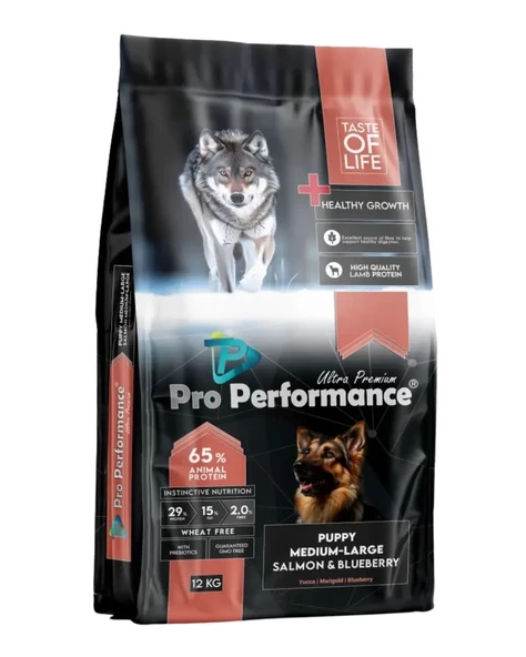 Pro Performance Pro Ultra Premium Hipoalerjenik Somonlu ve Yaban Mersinli Yavru Köpek Maması 12 Kg ürün görseli 1