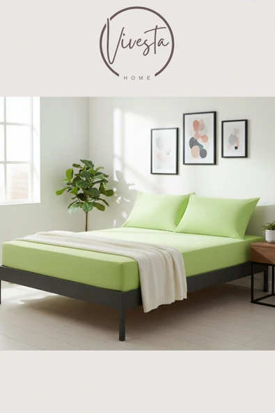 Vivesta Home Tek Kişilik Lastikli Çarşaf Seti 100×200 + 50×70 Yastık Kılıfı – Yumuşak, Dayanıklı Kumaş ürün görseli 1