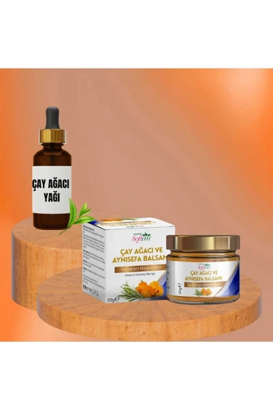Çare Burada Çay Ağacı Yağı 20 ml ve Çay Ağacı Yağı ve Aynısefa Balsam 20 gr ürün görseli 1