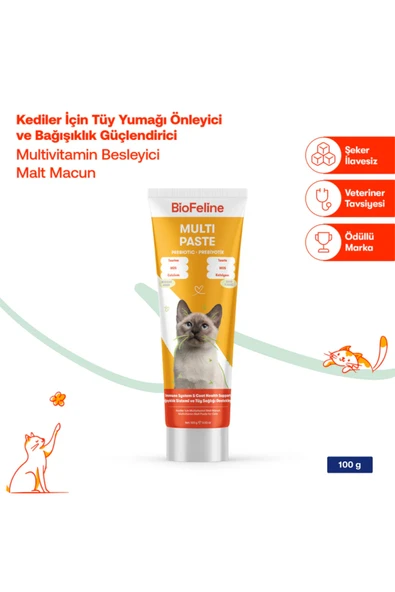 BioFeline Kediler için Multivitaminli Malt macun 100g ürün görseli 1