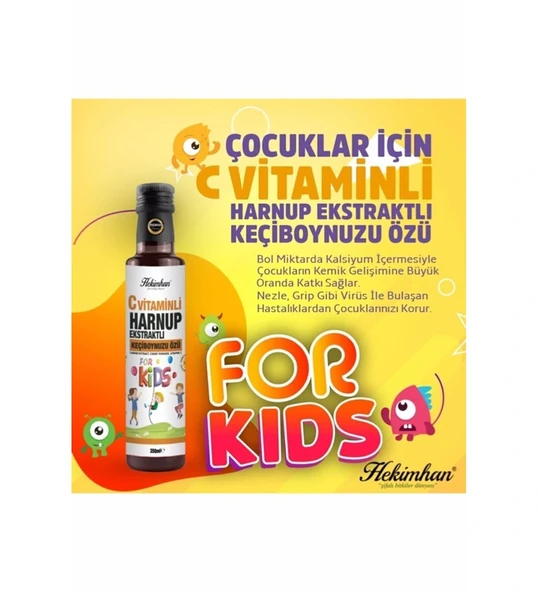 Hekimhan For Kıds ( C Vitaminli Harnup Ekstratlı Keçiboynuzu Özü) 350 Ml ürün görseli 1