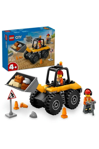 LEGO ® Sarı Tekerlekli İnşaat Yükleyicisi 60450 - 4 Yaş ve Üzeri Oyuncak Yapım Seti (81 Parça) ürün görseli 1