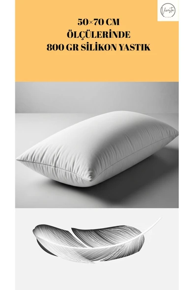 Vivesta Home 800 Gram Silikon Yastık – Ortopedik, Yumuşak ve Konforlu Uyku Yastığı ürün görseli 1