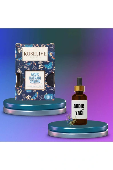 Roselive Ardıç Katranı Sabunu 100 Gr + Ardıç Yağı ( Sağlıklı Saçlar İçin ) ürün görseli 1