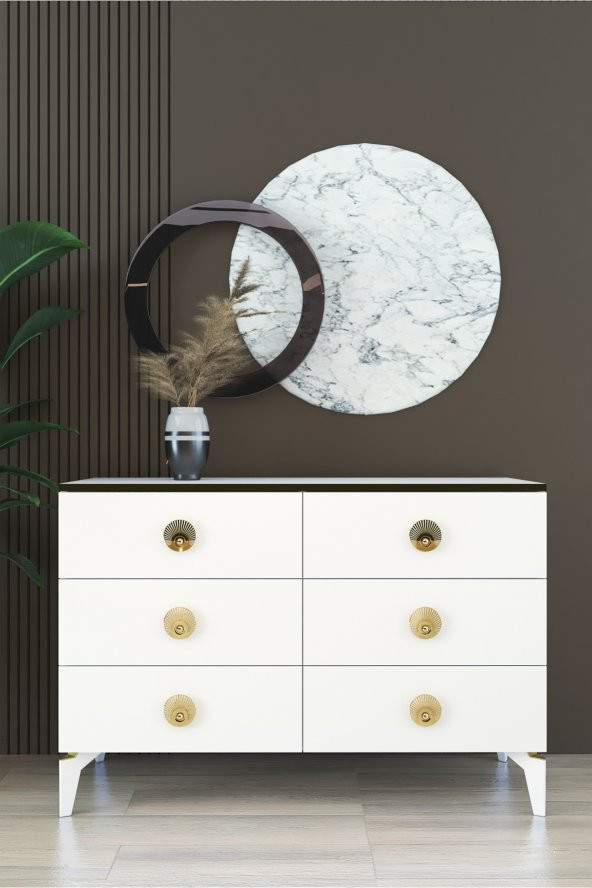 Tocco 1053 İpek 6 Çekmeceli 120 cm Mega Şifonyer - Resim 2