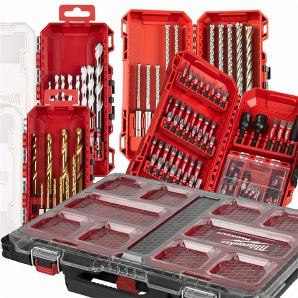 Milwaukee Packout Delme Vidalama Seti 98 Parça 4932499760 ürün görseli 1