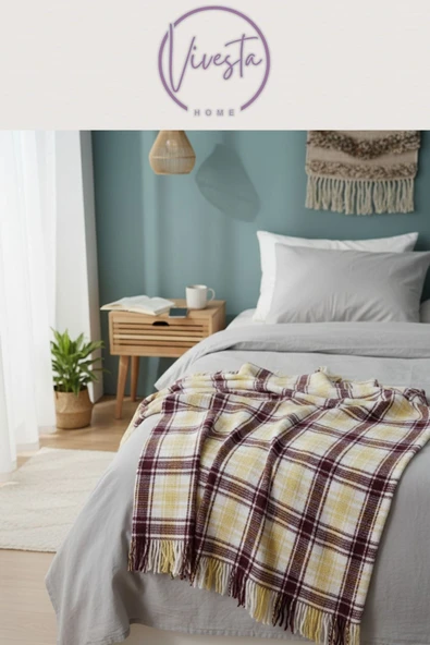 Vivesta Home Scotch Battaniye 180×220 cm – Lüks, Yumuşacık ve Sıcak Tutucu Konfor Battaniyesi ürün görseli 1
