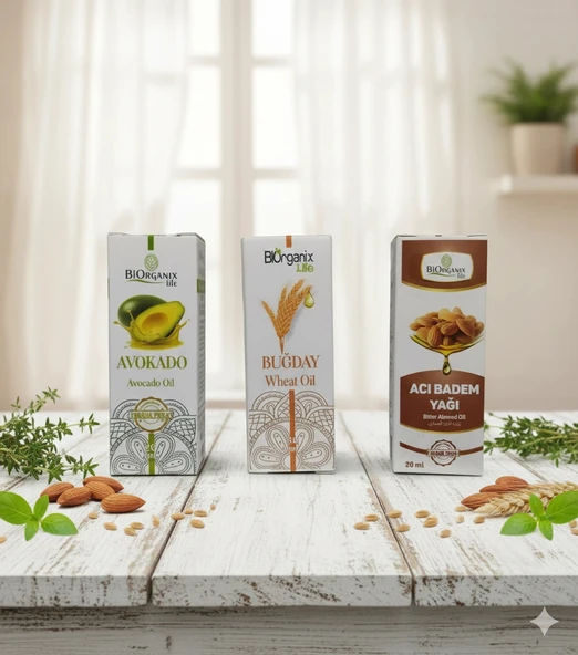 biorganix Avokado+buğday +acıbadem Yağı 3 Adet ürün görseli 1