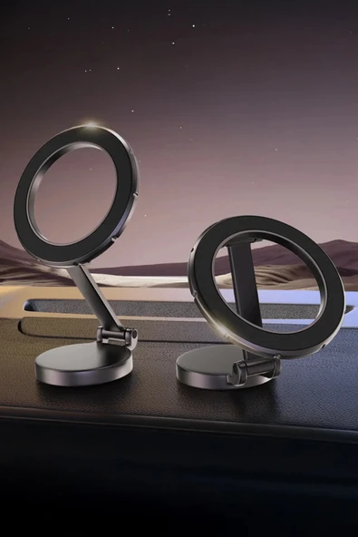 ASTRALED Magsafe Mıknatıslı Manyetik Stand Araç Içi Telefon Tutucu (WİRELESS ŞARJ YAPMAZ) Siyah ürün görseli 1