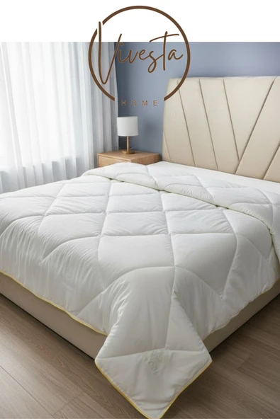 Vivesta Home 195x215 cm %100 Doğal Yün Yorgan – Sıcak Tutarlı, Nefes Alabilir, Terletmeyen Çift Kişilik Yorgan ürün görseli 1