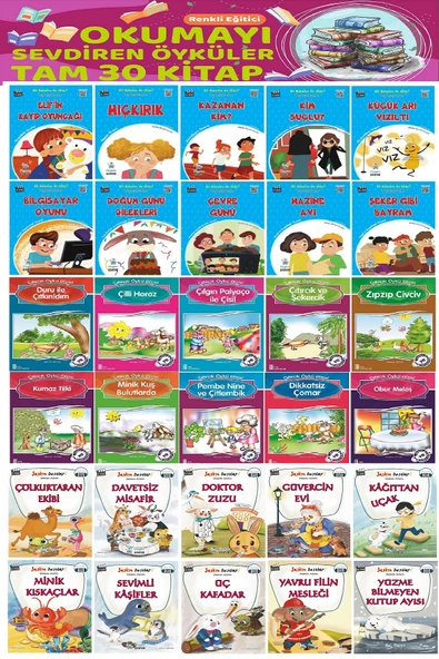 2.Sınıf Okumayı Sevdiren En Beğenilen Öğretmen Tavsiyeli 30 lu Hikaye Seti (32 sayfa) ürün görseli 1
