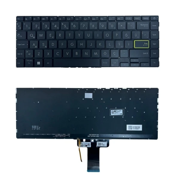 Asus ZenBook 15 UX534FA Notebook Klavye Siyah TR Işıklı ürün görseli 1