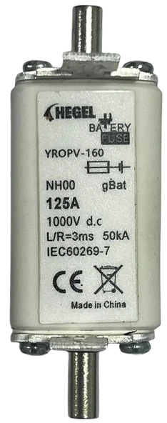Hegel 125A 1000VDC Bıçaklı Sigorta B Sınıf (YROPV-160-125A) ürün görseli 1