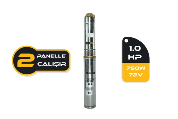 Mexxsun 1 HP / 750W / 72V DC Dalgıç Pompa (4DC6-56-72-750) ürün görseli 1