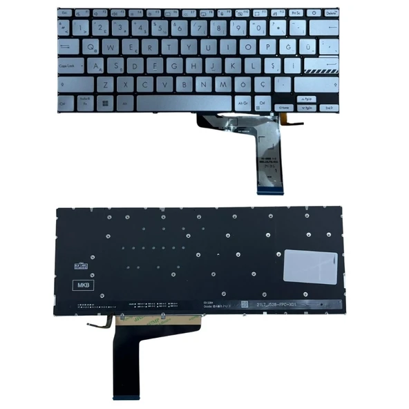 Asus ExpertBook B1 B1402CBA-EB0373 Notebook Klavye Gümüş TR Işıklı ürün görseli 1