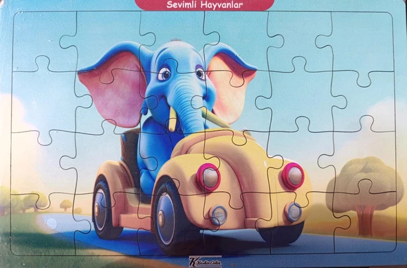 Ahşap Puzzle 24x30 cm 24 Parça Sevimli Hayvanlar Fil ürün görseli 1