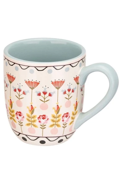 Londra'dan Cath Kidston Çok Renkli Çiçek Desenli Porselen Muhteşem El Boyama Kahvaltı Kupa/Mug ürün görseli 1