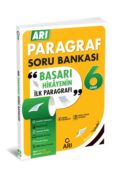 ARI YAYINCILIK 6.SINIF PARAGRAF SORU BANKASI YENİ ürün görseli 1