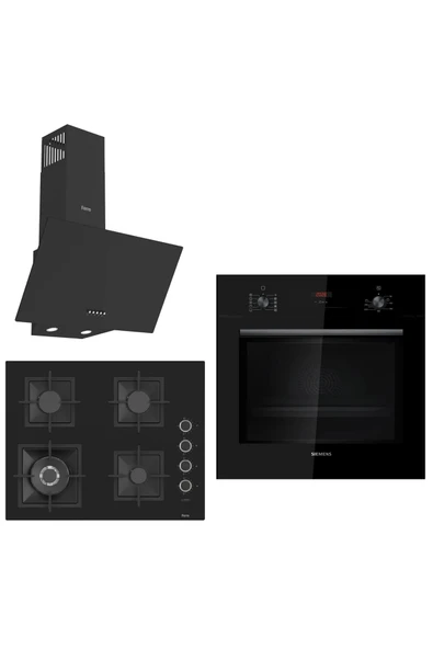 Siemens &Ferre Castelo Wok Bek -Döküm Izgara 3lü Ankastre Set (HB012FBB1T - SC405 - D086) 65 cm Ocak ürün görseli 1
