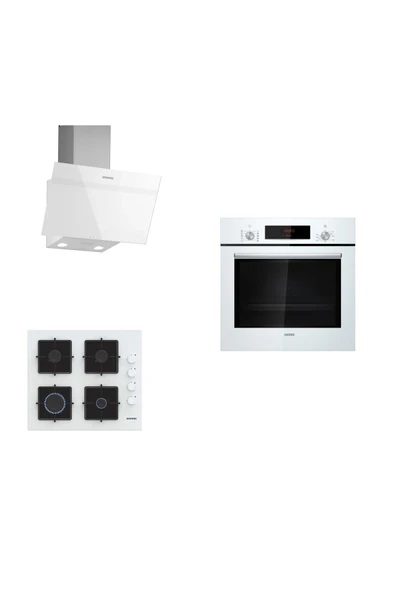 Siemens Beyaz 3 Lü Ankastre Set 171 ( HB012FBW1T - EO6C2PP30O - LC63KPJ20T ) ürün görseli 1