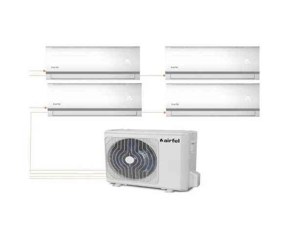 Airfel 36000 BTU 1 Dış + 4 İç Ünite (9+9+12+12) Duvar Tipi Multi Klima ürün görseli 1