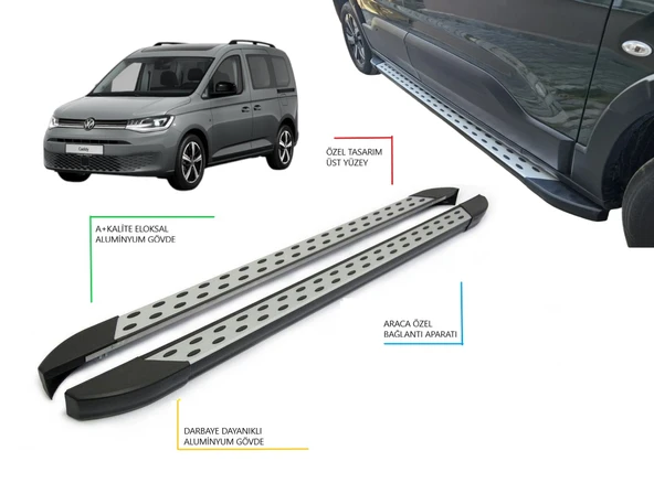 VOLKSWAGEN CADDY NOKTALI YAN BASAMAK 2020 2021 2022 2023 2024 2025 2026 ürün görseli 1
