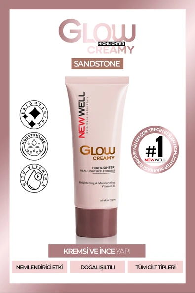 Glow Creamy Highlighter Doğal Işıltılı Krem Aydınlatıcı 30 ML Sandstone 04 ürün görseli 1
