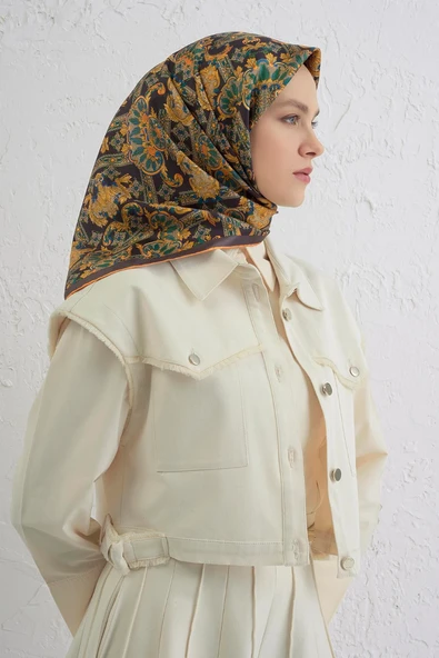 Twill İpek Eşarp -2025/2026 -94162D - Resim 10