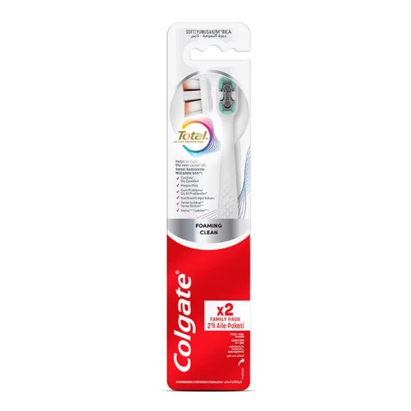 Colgate Total Foaming Clean 1+1 Yumuşak Diş Fırçası ürün görseli 1