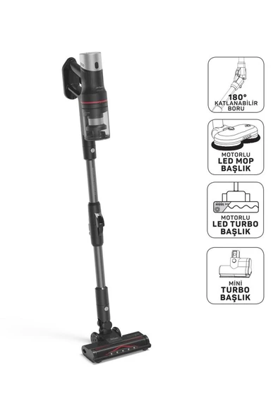 MagiClean HydroFlex Dikey Şarjlı Süpürge  Siyah - AR4210 ürün görseli 1