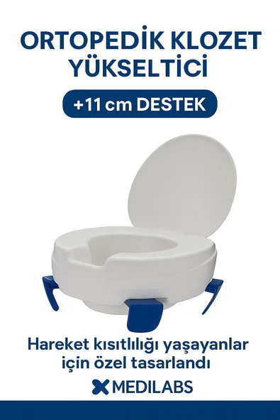 Ortopedik Klozet Yükseltici 11 cm  Tuvaletten Rahat Kalkma ve Oturma Desteği ürün görseli 1
