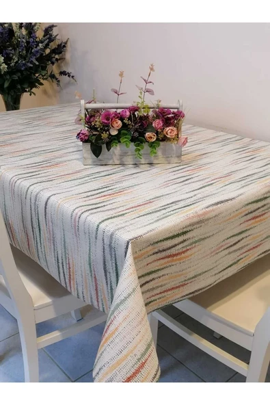 ELYAFLI PVC MUŞAMBA - DESENLİ SİLİNEBİLİR MASA ÖRTÜSÜ ürün görseli 1