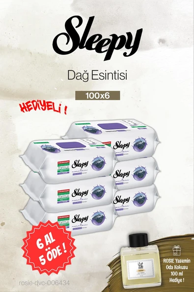 Sleepy Dağ Esintisi 6 AL 5 ÖDE 100'lü, Rosie Yasemin Oda Kokusu ürün görseli 1