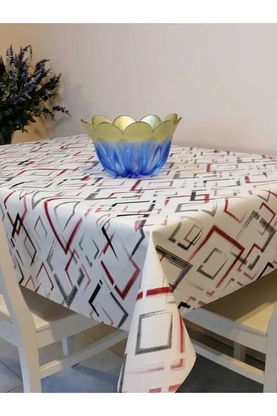 ELYAFLI PVC MUŞAMBA - DESENLİ SİLİNEBİLİR MASA ÖRTÜSÜ ürün görseli 1