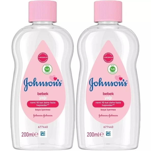 Johnson's Baby Nemlendirici Bebek Yağı 200 ml 2 Adet ürün görseli 1