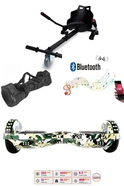 Citymate Elektrikli Kaykay Akıllı Denge Hoverboard + HoverKart + Çanta FULL LEDLİ EXTREM PAKET D07 ürün görseli 1