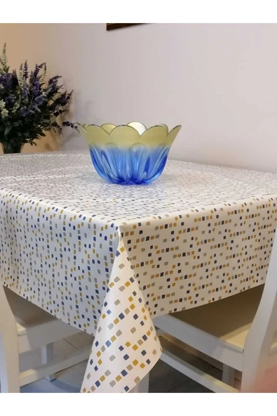 ELYAFLI PVC MUŞAMBA - DESENLİ SİLİNEBİLİR MASA ÖRTÜSÜ ürün görseli 1