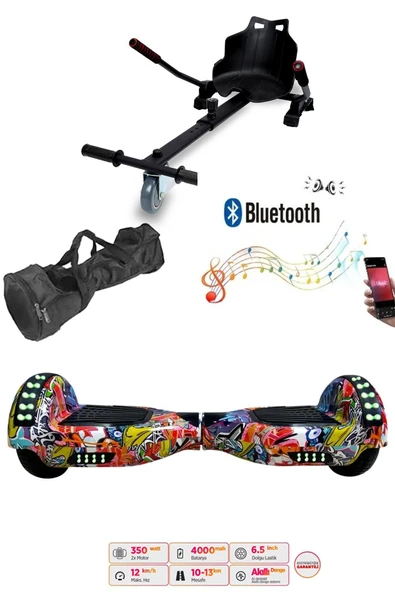Citymate Elektrikli Kaykay Akıllı Denge Hoverboard + HoverKart + Çanta FULL LEDLİ EXTREM PAKET D11 ürün görseli 1