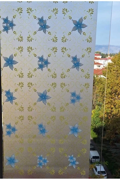 Cam Filmi Kaplama Statik Folyo Buzlu Desenli Duşa Kabin Pencere Ofis Dekorasyon ürün görseli 1