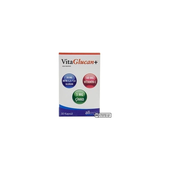 VitaGlucan+ 30 Tablet - Beta Glucan + Vitamin C + Çinko ürün görseli 1
