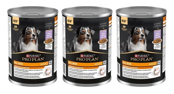 Pro Plan Hindi Etli Yetişkin Köpek Konservesi 400 Gr*3 Adet ürün görseli 1