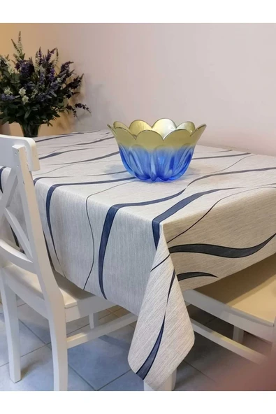 ELYAFLI PVC MUŞAMBA - DESENLİ SİLİNEBİLİR MASA ÖRTÜSÜ ürün görseli 1