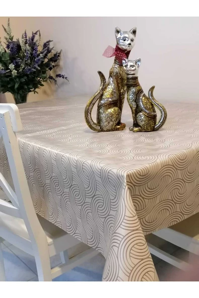 ELYAFLI PVC MUŞAMBA - DESENLİ SİLİNEBİLİR MASA ÖRTÜSÜ ürün görseli 1