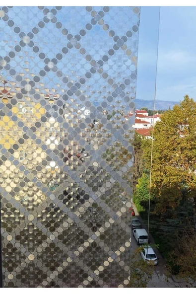 Cam Filmi Kaplama Statik Folyo Buzlu Desenli Duşa Kabin Pencere Ofis Dekorasyon ürün görseli 1