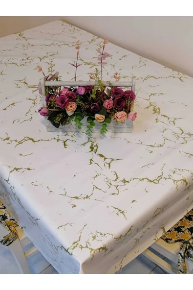 ELYAFLI PVC MUŞAMBA - DESENLİ SİLİNEBİLİR MASA ÖRTÜSÜ ürün görseli 1