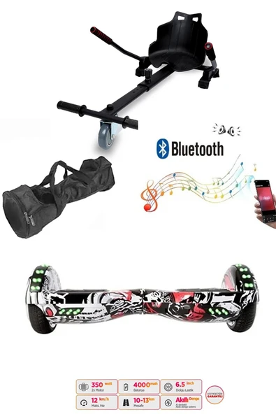 Citymate Elektrikli Kaykay Akıllı Denge Hoverboard + HoverKart + Çanta FULL LEDLİ EXTREM PAKET D06 ürün görseli 1