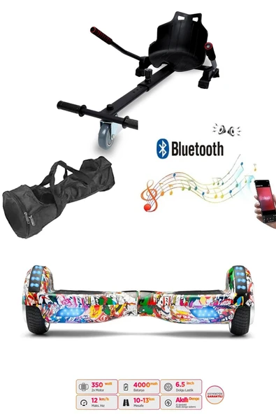 Citymate Elektrikli Kaykay Akıllı Denge Hoverboard + HoverKart + Çanta FULL LEDLİ EXTREM PAKET D19 ürün görseli 1