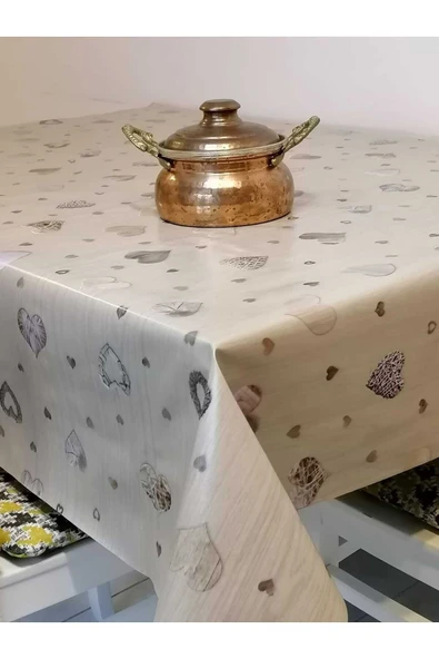 ELYAFLI PVC MUŞAMBA - DESENLİ SİLİNEBİLİR MASA ÖRTÜSÜ ürün görseli 1