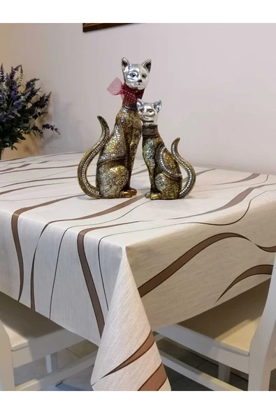 ELYAFLI PVC MUŞAMBA - DESENLİ SİLİNEBİLİR MASA ÖRTÜSÜ ürün görseli 1